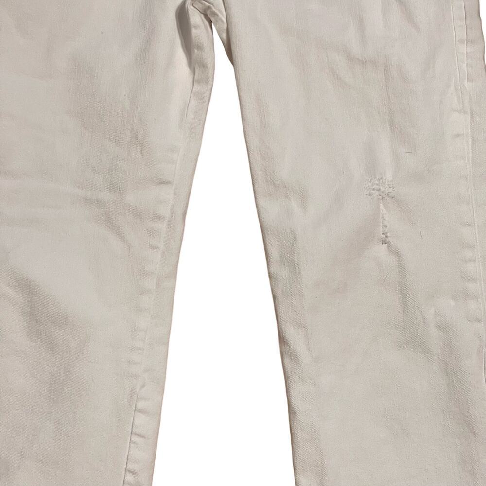 Pilcro White Denim Jeans Size 29 Straight Leg High Rise Cropped Casual Stretch - Picture 6 of 9